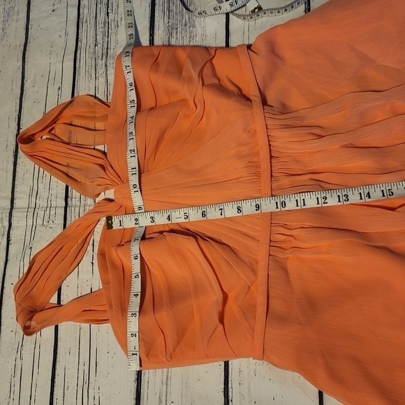 David's Bridal Bridesmaids Chiffon Short Dress Size 14 - Picture 10 of 13